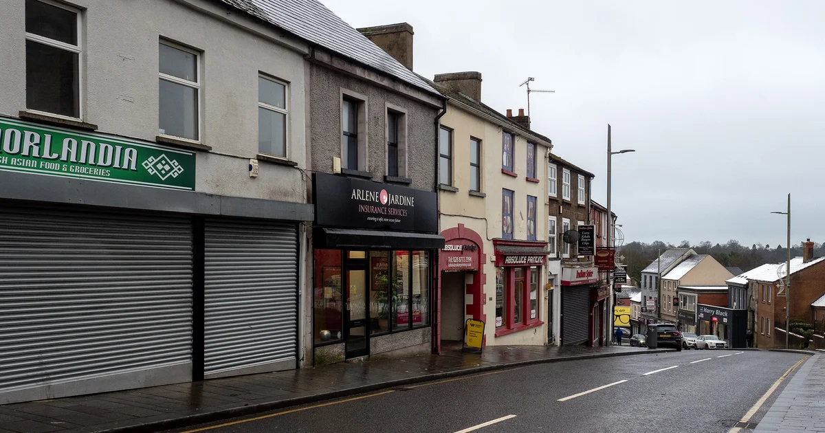 A commercial street in Dungannon town centre.