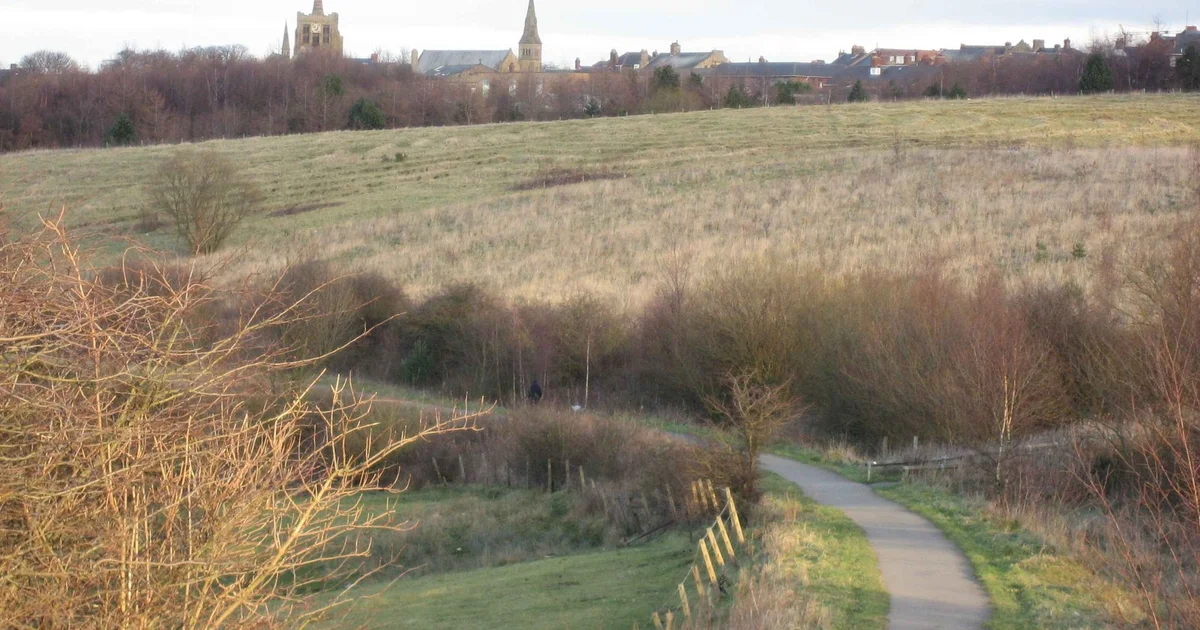 Stanley, County Durham, seen from the Coast to Coast cycle route.