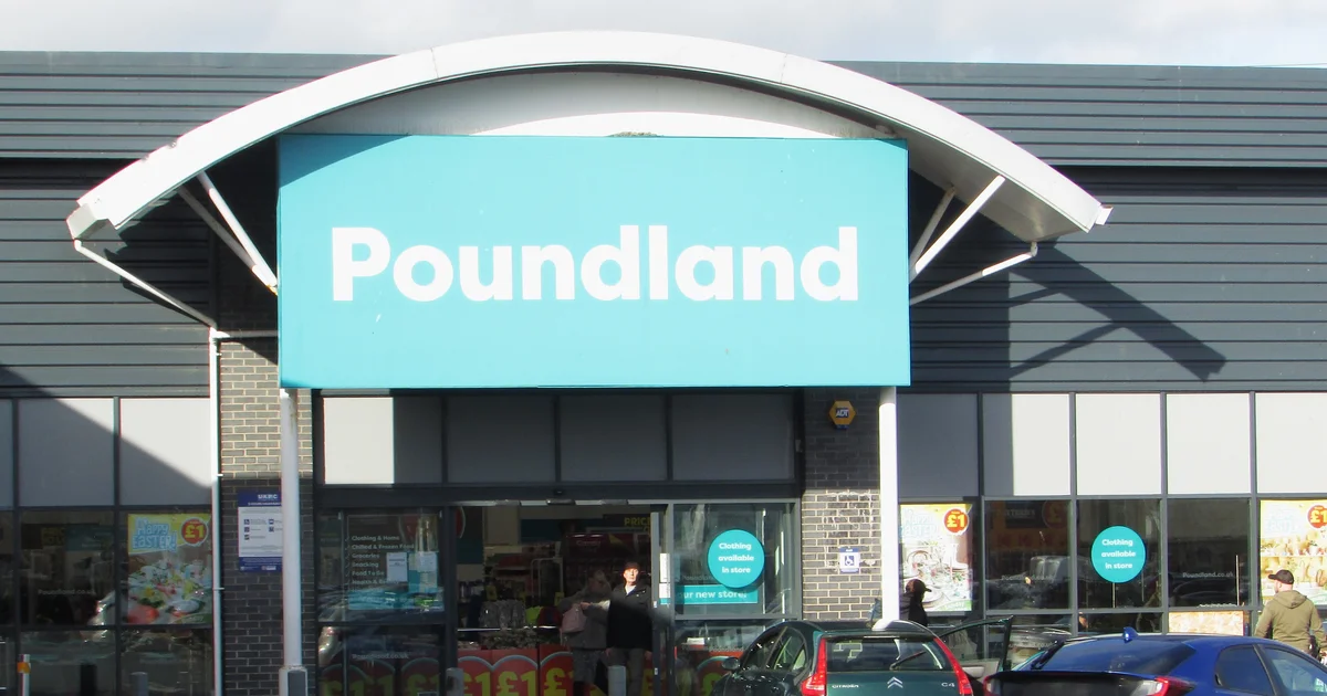 A Poundland shopfront on a UK high street.